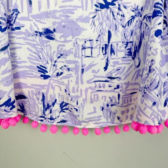 LILLY PULITZER | Franni Cropped Top Lilac Verben Rock the Dock Women’s Size 2 - Picture 6 of 11